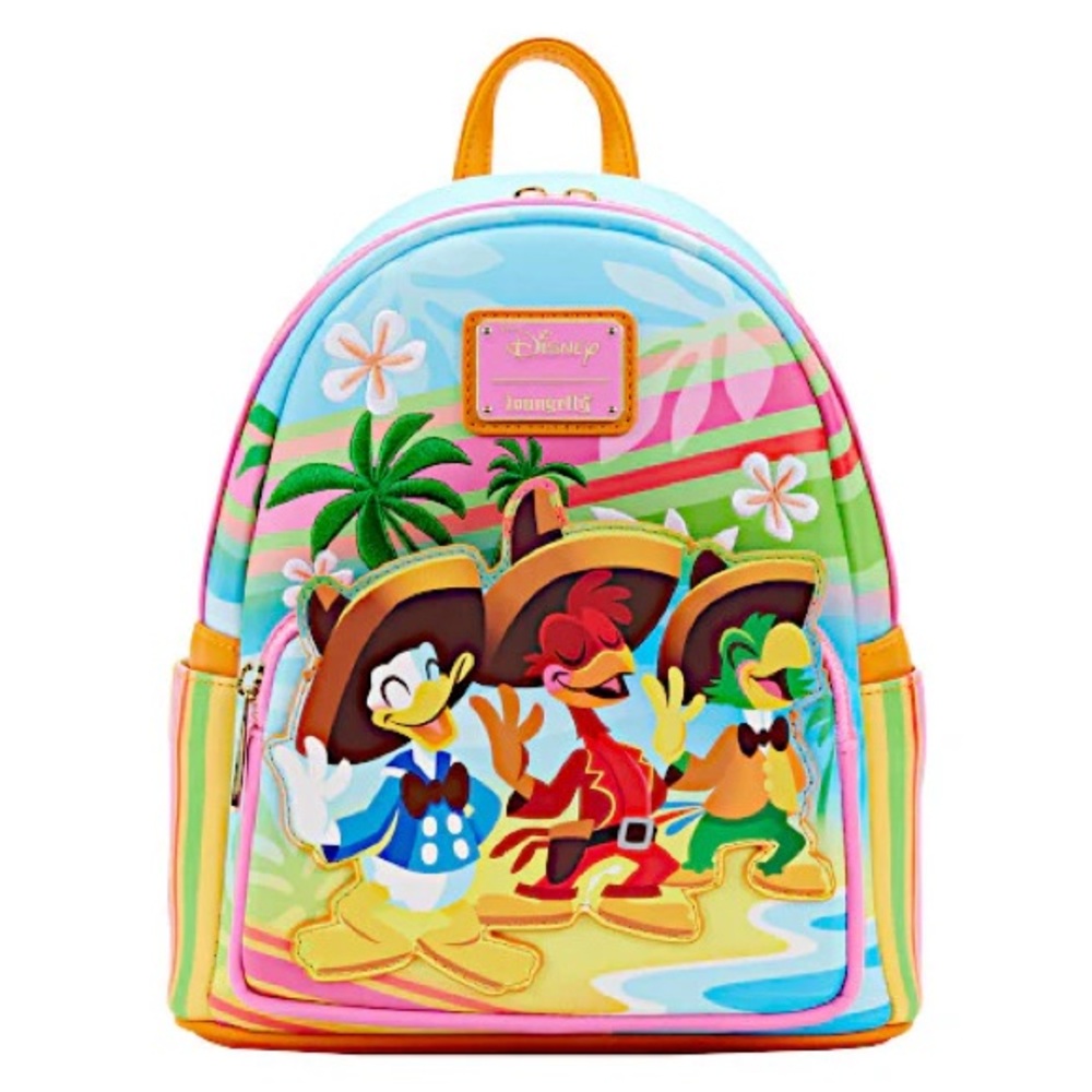 Three Caballeros Beach Scene Disney Loungefly